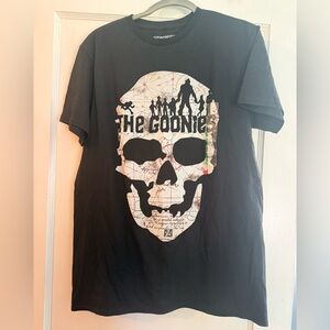 Hybrid Apparel Black Tee with White 'The Goonies' Logo